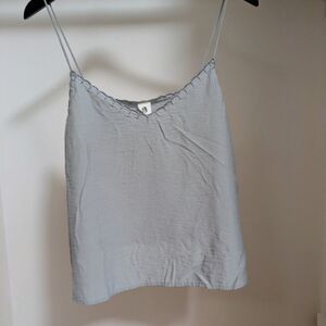 Flawless Blue Tank with Scalloped Neckline Size L